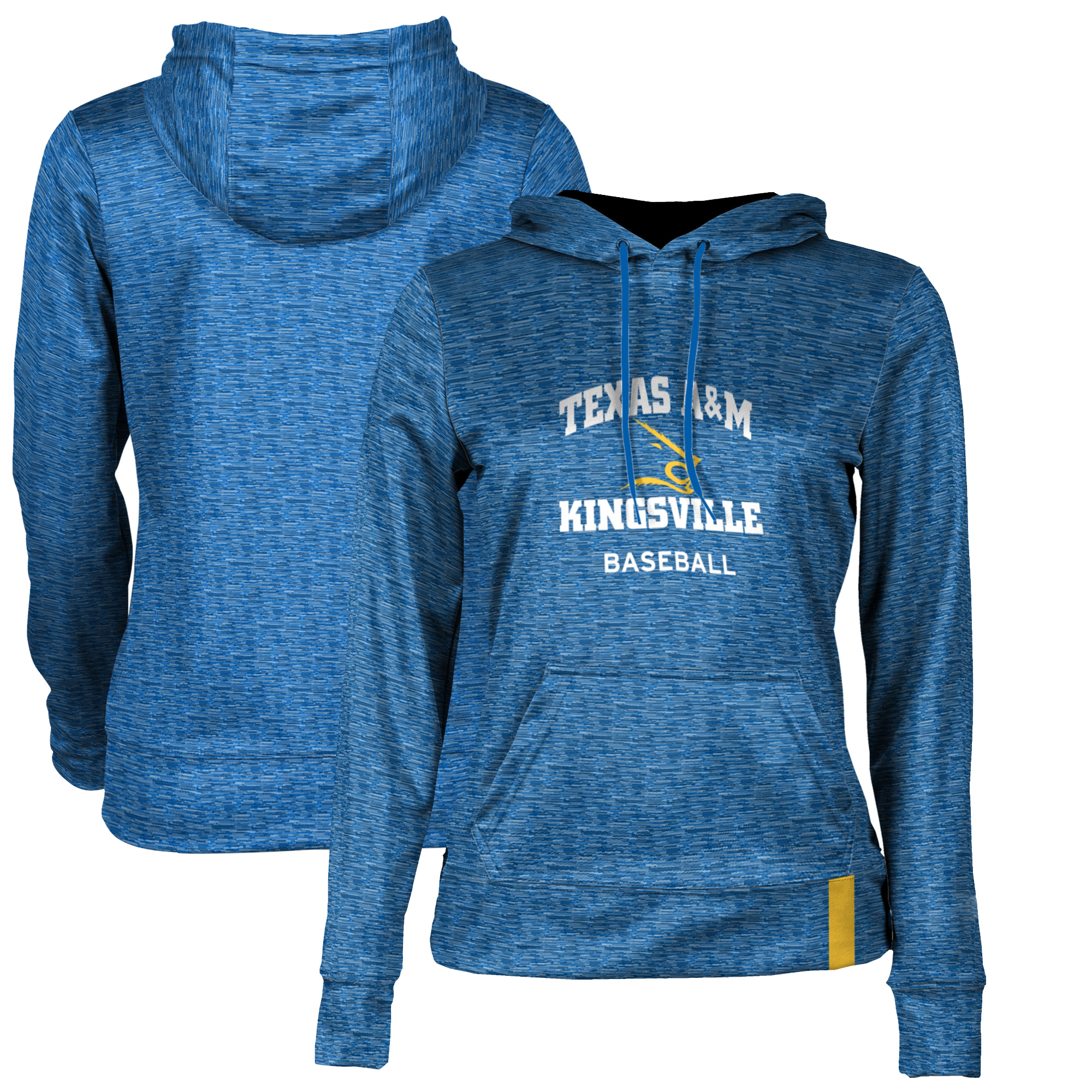 Women's Blue Texas A&M Kingsville Javelinas Baseball Pullover Hoodie
