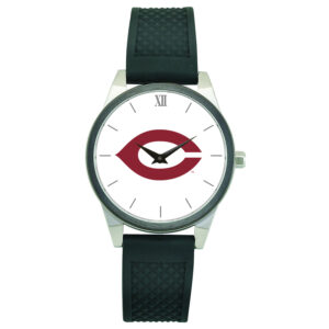 Women's Silver UChicago Maroons Silicone Strap Wristwatch