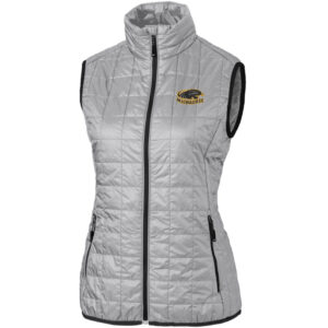 Women's Cutter & Buck Silver Wisconsin-Milwaukee Panthers Eco Full-Zip Puffer Vest