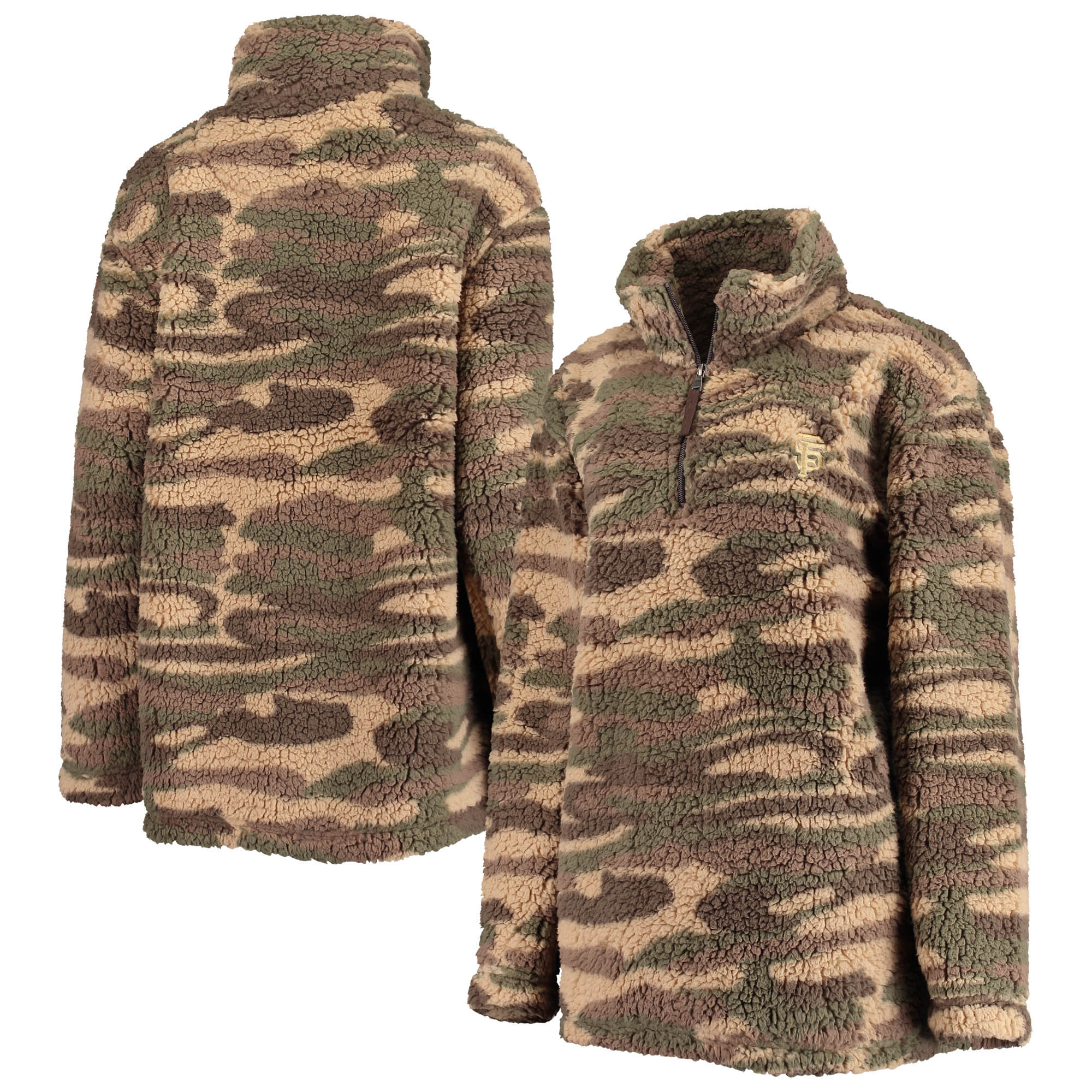 Women's G-III 4Her by Carl Banks Camo San Francisco Giants Sherpa Quarter-Zip Jacket - Image 6