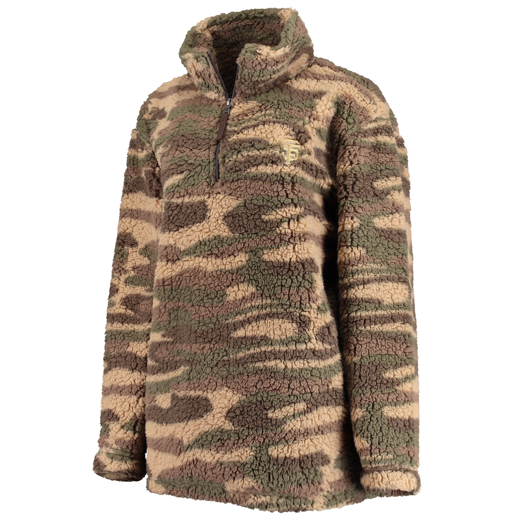 Women's G-III 4Her by Carl Banks Camo San Francisco Giants Sherpa Quarter-Zip Jacket - Image 3