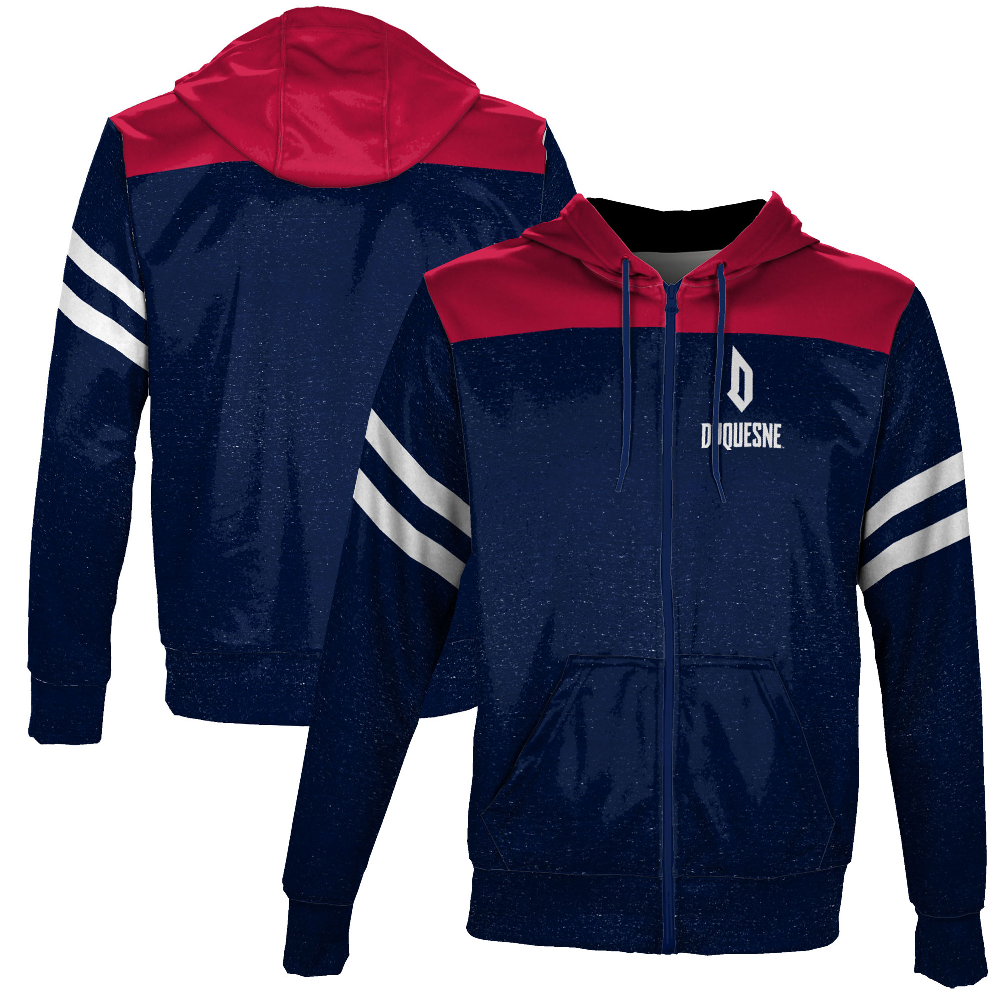 Men's Blue Duquesne Dukes Full-Zip Hoodie