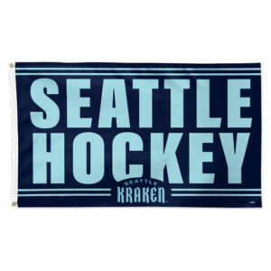 WinCraft Seattle Kraken 3' x 5' Single-Sided Deluxe Team Slogan Flag