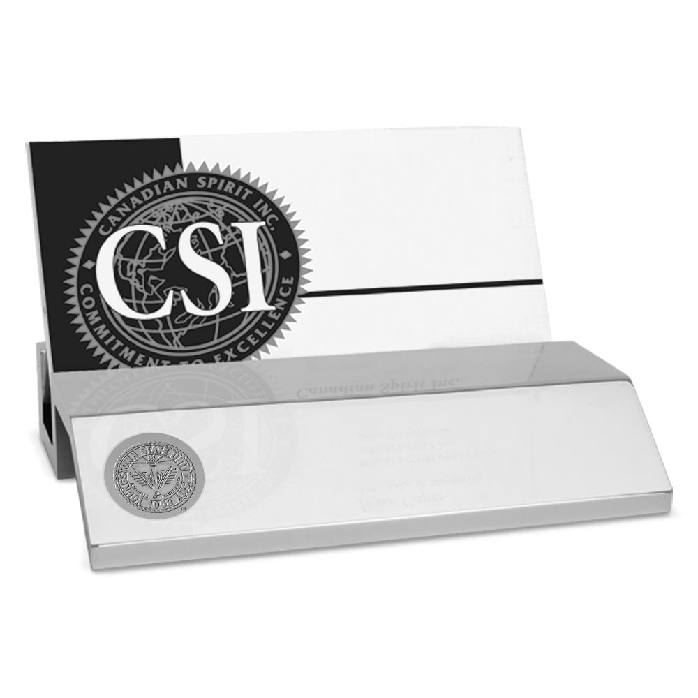 Youngstown State Penguins Silver Business Card Holder