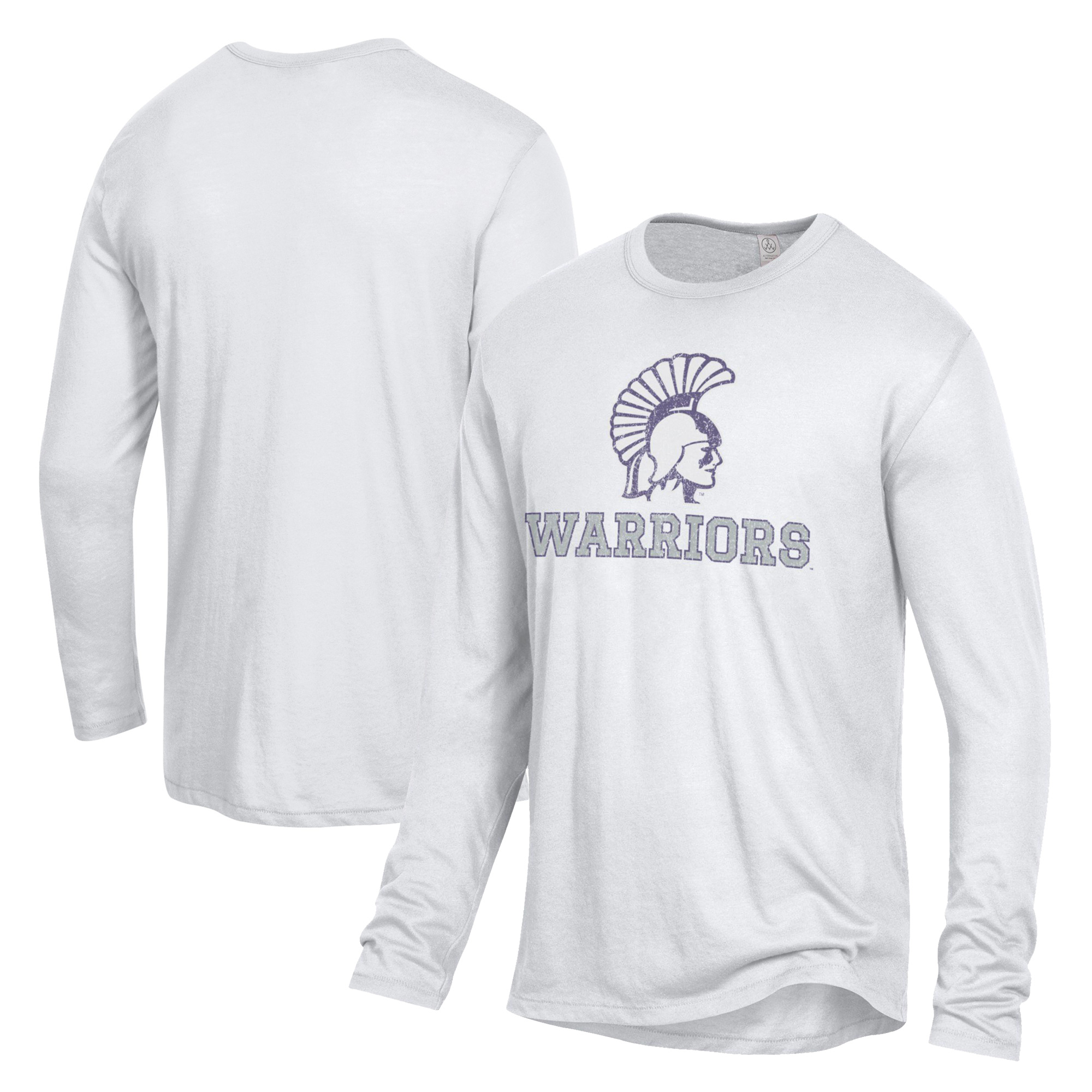Men's Alternative Apparel White Winona State Warriors Keeper Long Sleeve T-Shirt