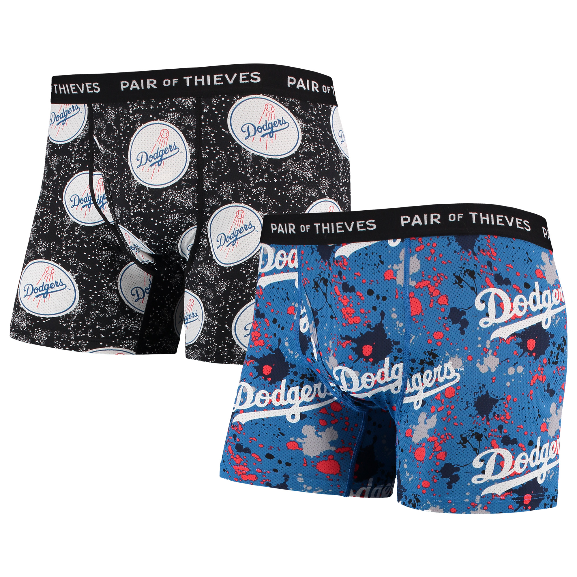 Men's Pair of Thieves Royal/Black Los Angeles Dodgers Super Fit 2-Pack Boxer Briefs Set - Image 2