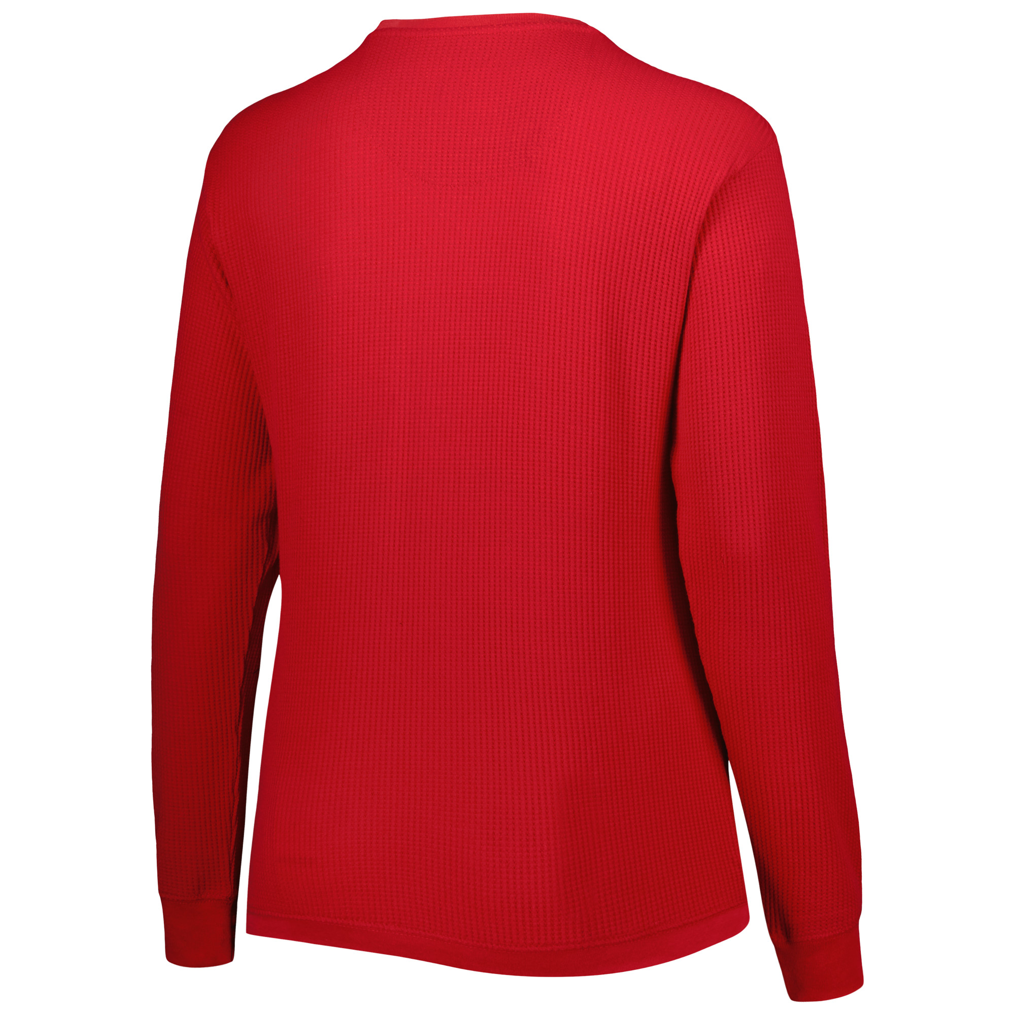 Women's Pressbox Red Georgia Bulldogs Surf Plus Size Southlawn Waffle-Knit Thermal Tri-Blend Long Sleeve T-Shirt - Image 4