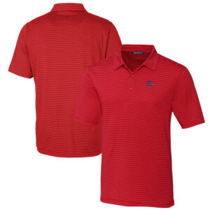 Men's Cutter & Buck Red New York Giants Forge Pencil Stripe Polo