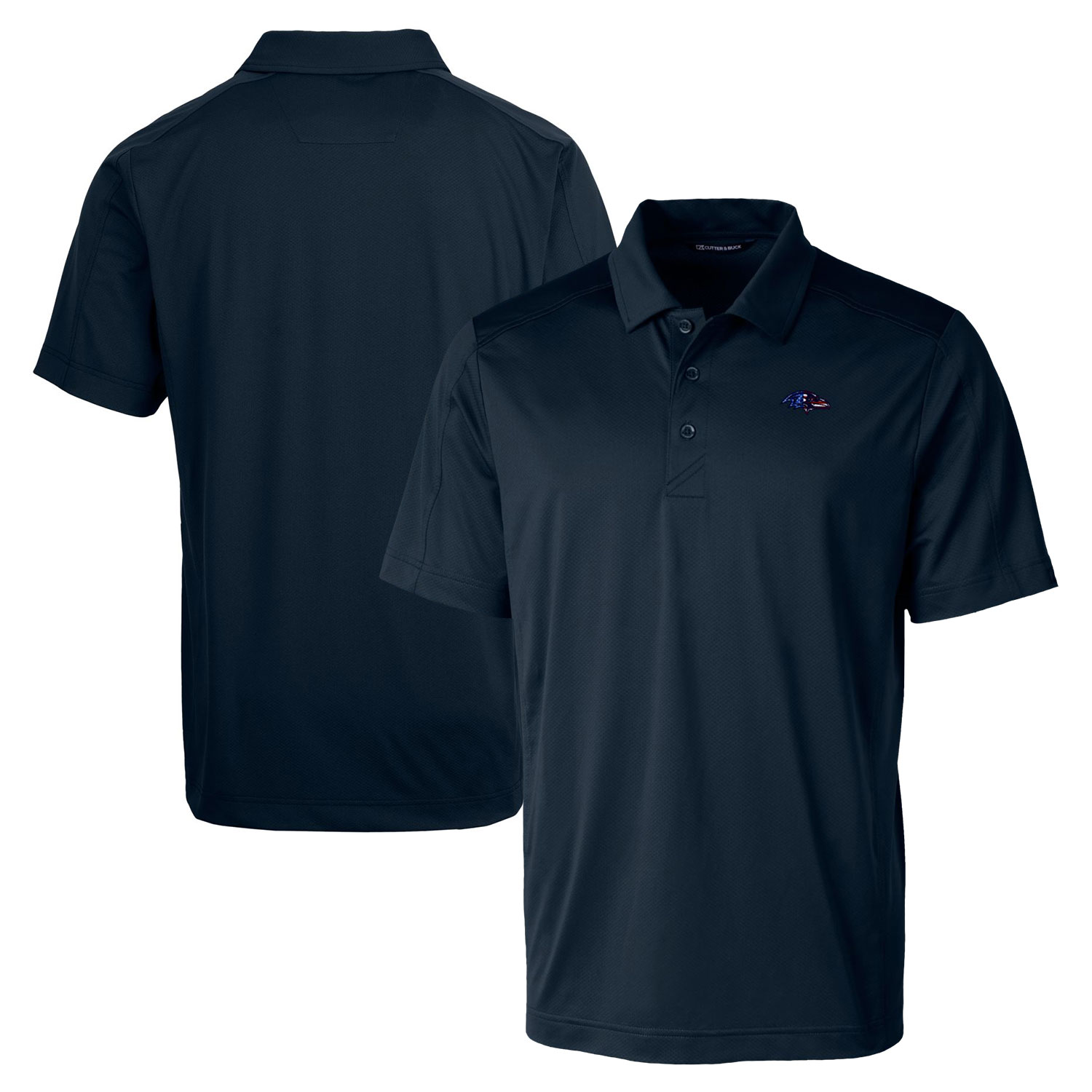 Men's Cutter & Buck Navy Baltimore Ravens Big & Tall Prospect Textured Stretch Polo