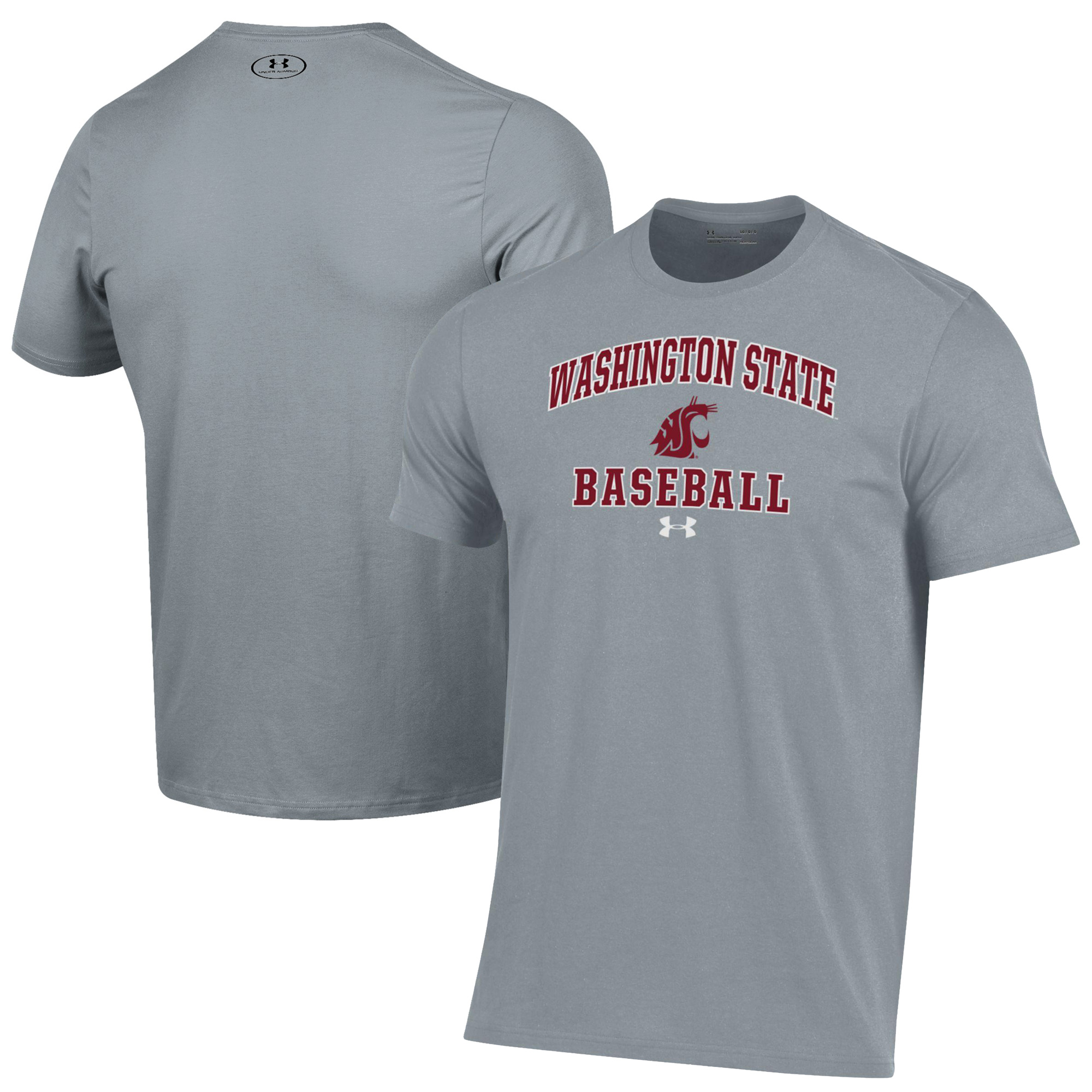 Men's Under Armour Gray Washington State Cougars Baseball Performance T-Shirt