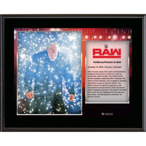 Goldberg Framed 10.5" x 13" October 17 2016 Monday Night RAW Sublimated Plaque