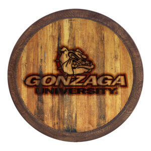 Brown Gonzaga Bulldogs 20'' Branded Logo Barrel Top Wall Sign