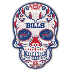 Buffalo Bills 12'' Sugar Skull Sign
