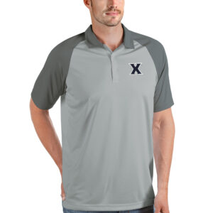 Men's Antigua Silver/Steel Xavier Musketeers Nova Polo