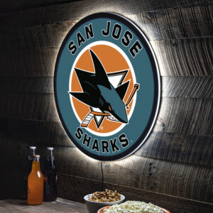 San Jose Sharks LED XL Round Wall Décor