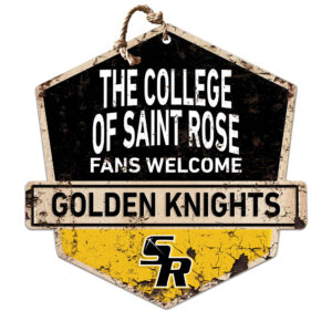Saint Rose Golden Knights 20" x 20" Fans Welcome Badge Sign