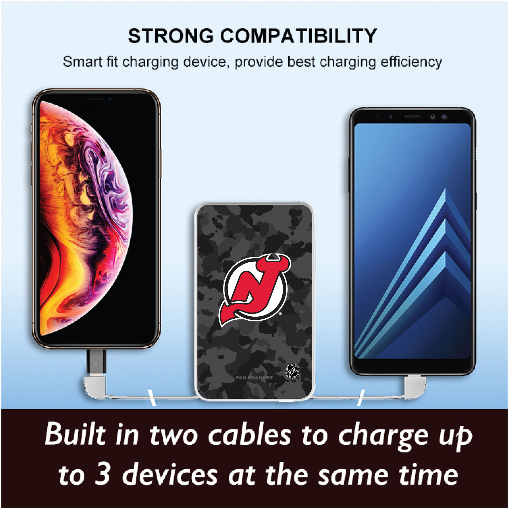 New Jersey Devils Urban Camo Design 10000 mAh Portable Power Pack - Image 6