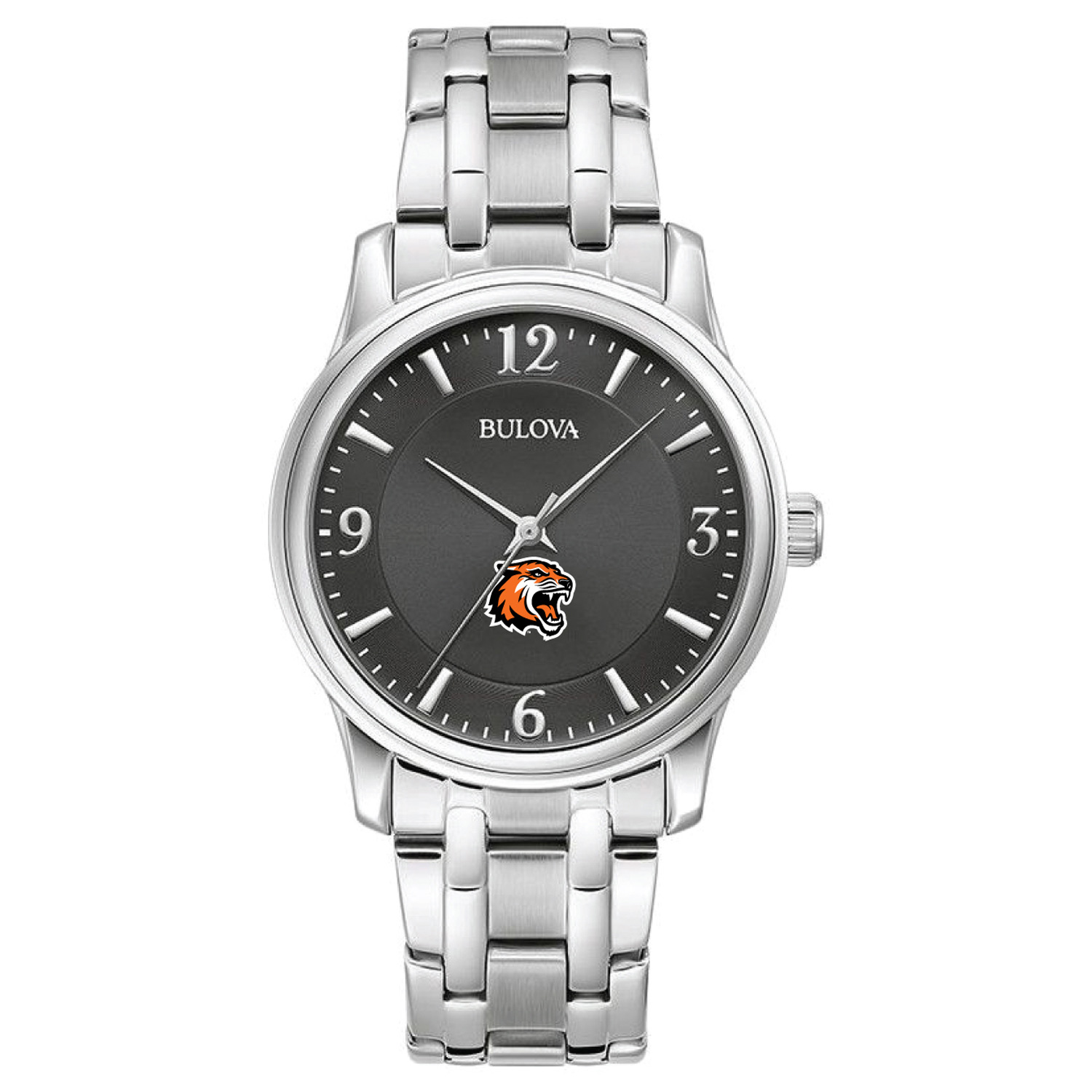 Men's Bulova Black Rochester Institute of Technology Tigers Stainless Steel Corporate Collection Watch