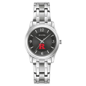 Women's Bulova Black Rutgers Scarlet Knights Corporate Collection Stainless Steel Watch