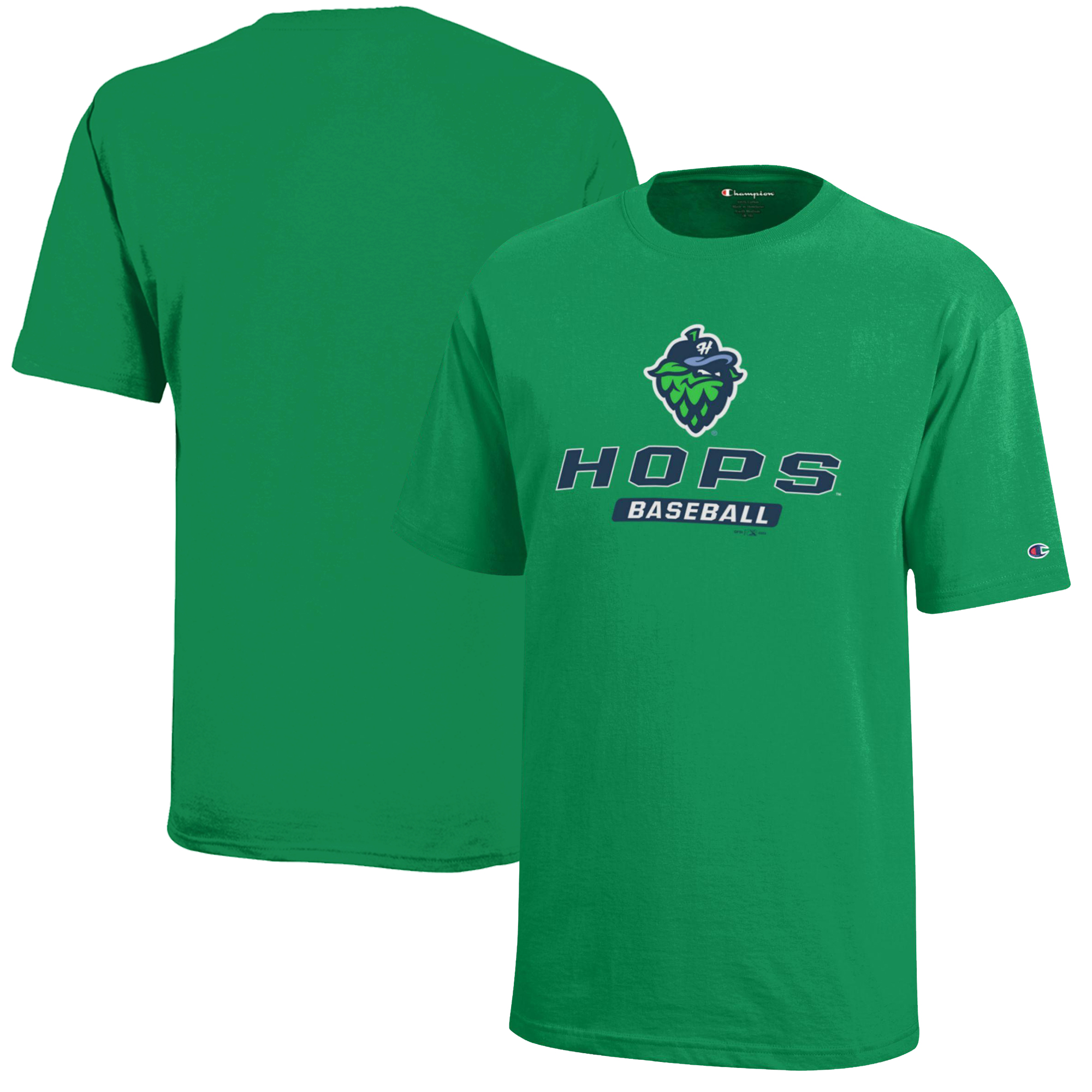Youth Champion Green Hillsboro Hops Jersey T-Shirt - Image 2