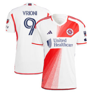 Men's adidas Giacomo Vrioni White New England Revolution 2023 Defiance Authentic Jersey
