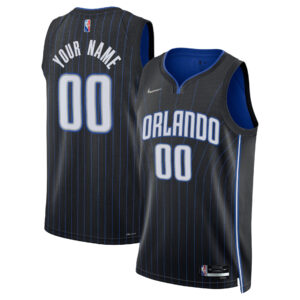 Men's Nike Black Orlando Magic 2021/22 Diamond Swingman Custom Jersey - Icon Edition