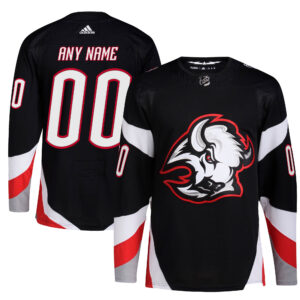 Men's adidas  Black Buffalo Sabres Alternate  Primegreen Authentic Custom Jersey