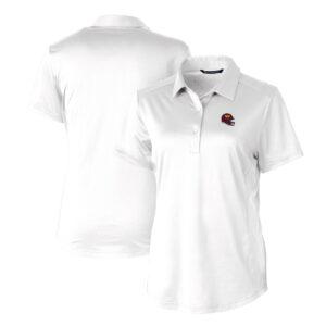 Women's Cutter & Buck  White Washington Commanders Helmet Logo DryTec Prospect Textured Stretch Polo