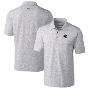 Men's Cutter & Buck  Gray Chicago Bears Helmet Advantage Space Dye Tri-Blend Polo