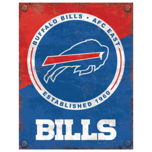 Buffalo Bills 13" x 20" Two-Tone Established Date Metal Sign