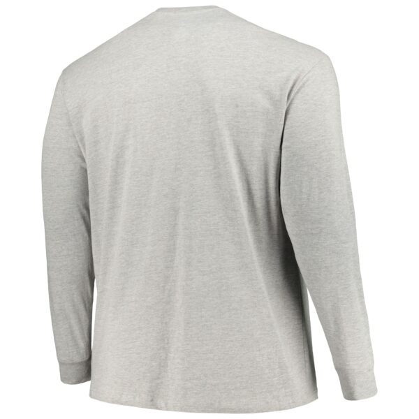 Men's Champion Heather Gray Purdue Boilermakers Big & Tall Mascot Long Sleeve T-Shirt - Image 7