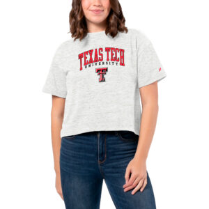 Women's League Collegiate Wear  White Texas Tech Red Raiders Intramural Midi Tri-Blend T-Shirt