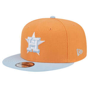 Men's New Era Orange Houston Astros Spring Color Two-Tone 9FIFTY Snapback Hat
