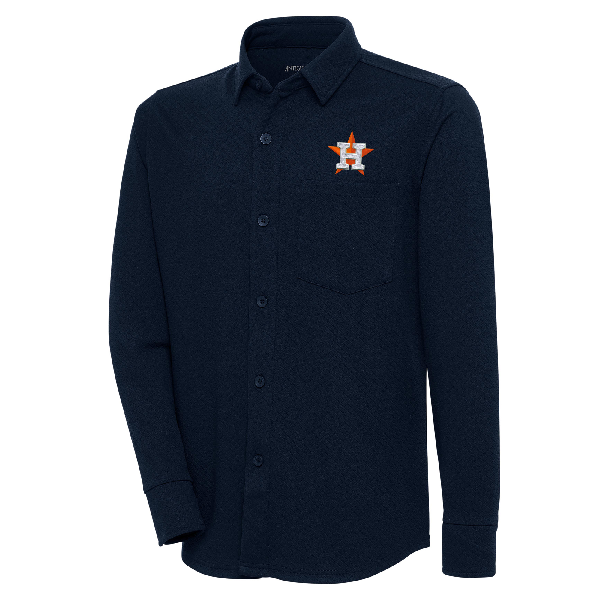Men's Antigua Navy Houston Astros Steamer Button-Up Shacket