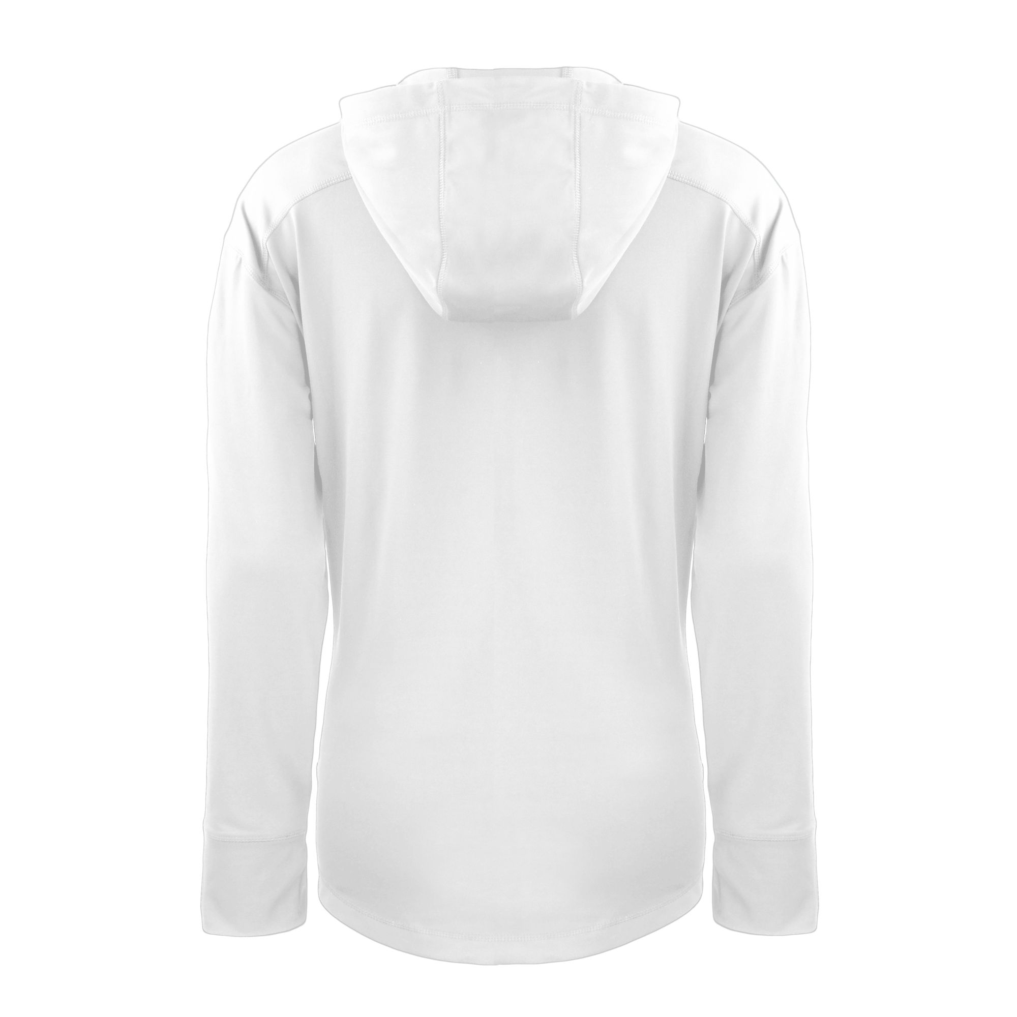 Women's Cutter & Buck White New York Mets Daybreak Eco Recycled Half-Zip Hoodie - Image 9