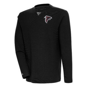 Men's Antigua  Black Atlanta Falcons Flier Bunker Pullover Sweatshirt