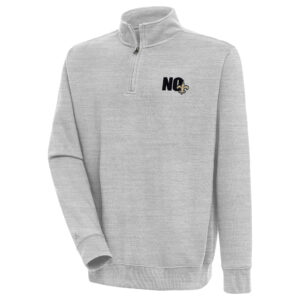 Men's Antigua  Heather Gray New Orleans Saints Victory Quarter-Zip Pullover Top