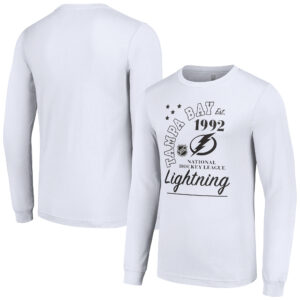 Men's Starter  White Tampa Bay Lightning Arch City Theme Graphic Long Sleeve T-Shirt