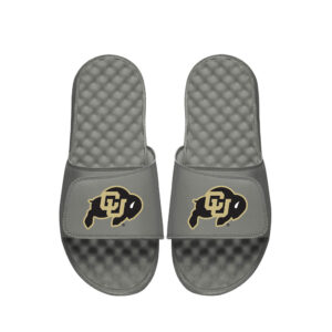 Men's ISlide  Gray Colorado Buffaloes  Primary Logo Slide Sandals
