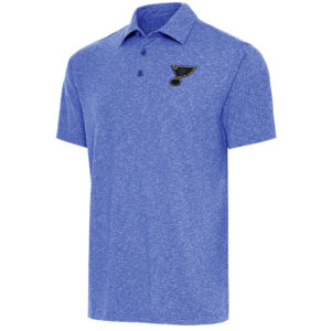 Men's Antigua  Heather Royal St. Louis Blues Par Polo