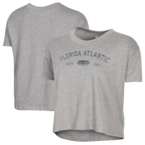 Women's Alternative Apparel Gray Florida Atlantic Owls Retro Jersey Headliner Cropped T-Shirt