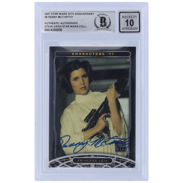 Penny McCarthy Star Wars Autographed 2007 Topps 30th Anniversary #6 BGS Authenticated 10 Card - Image 4