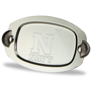 Navy Midshipmen 7" x 4.25" Four-Piece Silver Plated Tray Set