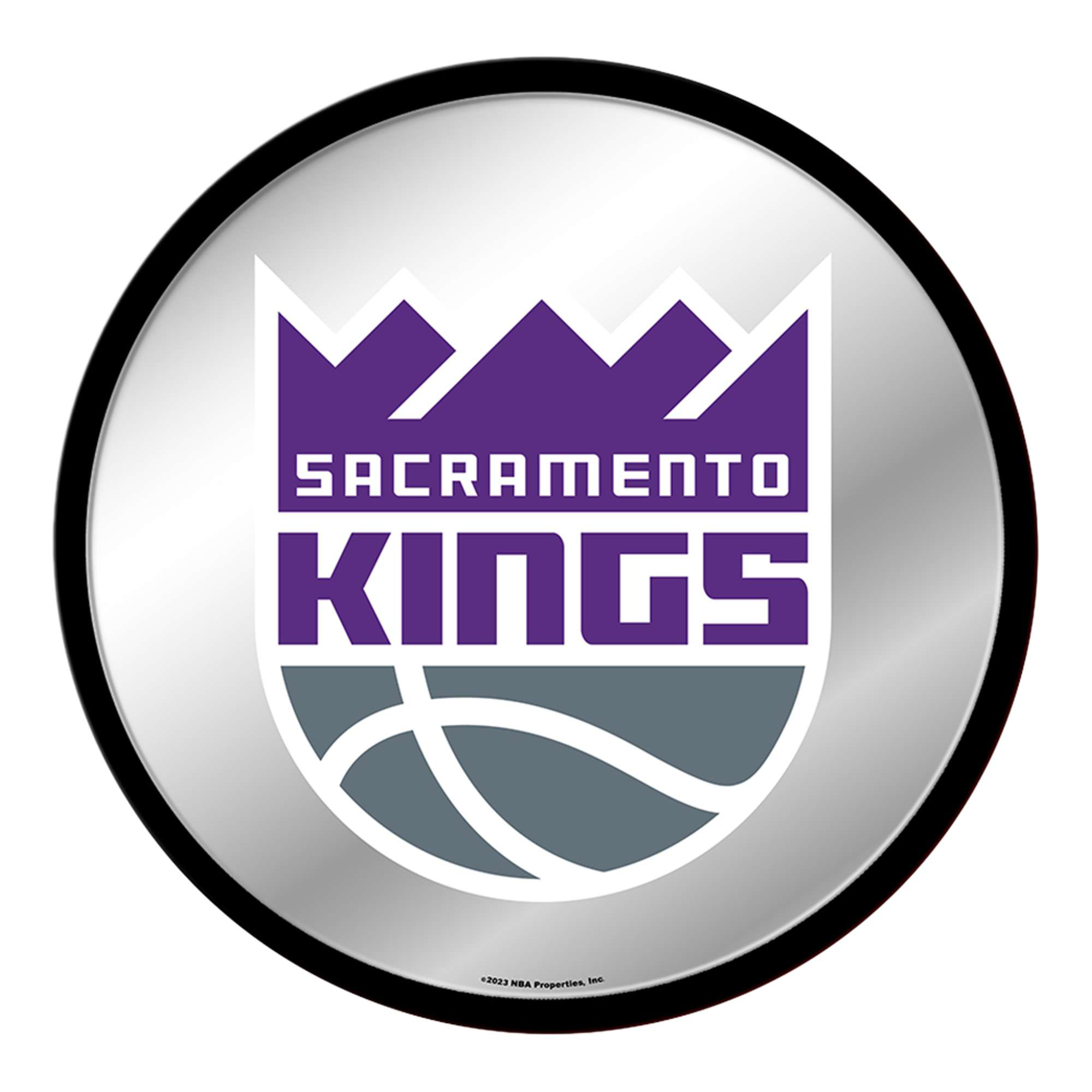 Sacramento Kings 17.5" Modern Disc Mirrored Wall Sign