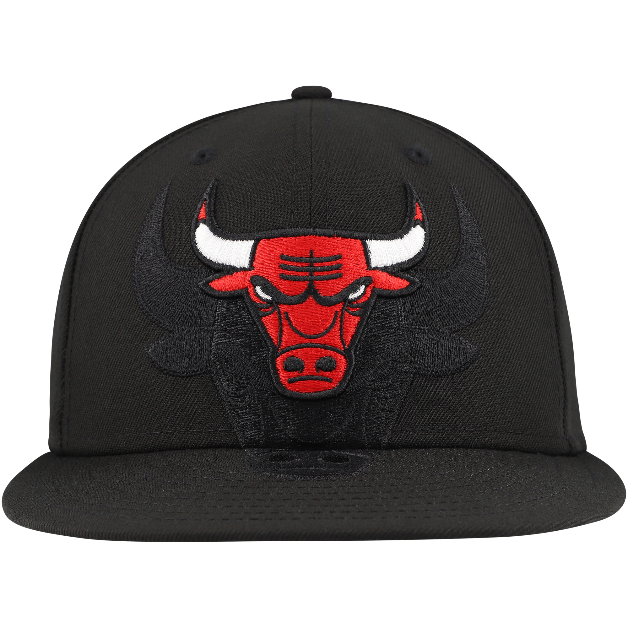 Men's New Era Black Chicago Bulls Blackout Shadow Logo 59FIFTY Fitted Hat - Image 8