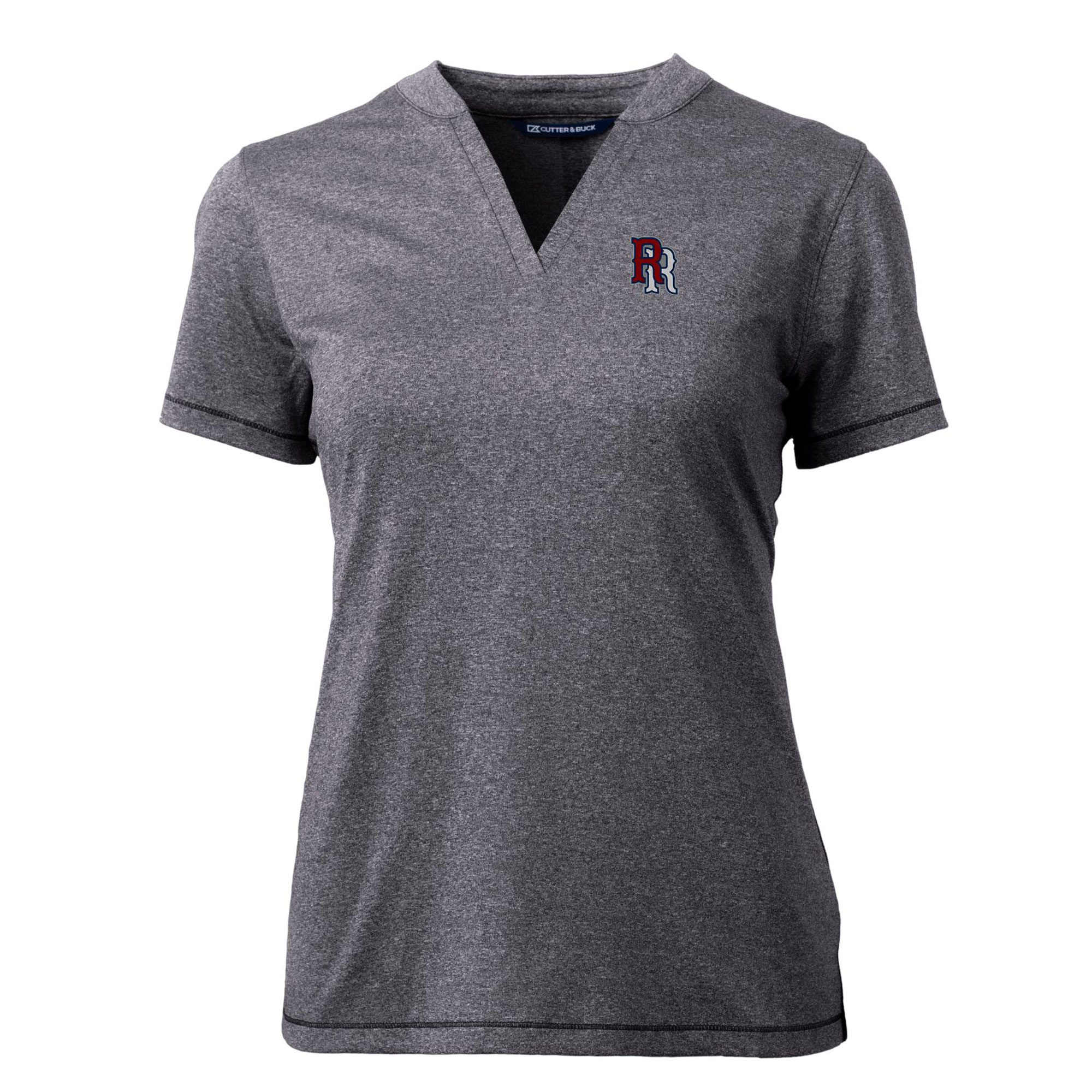 Women's Cutter & Buck Heather Charcoal Round Rock Express Forge DryTec Heathered Stretch Blade Top - Image 6