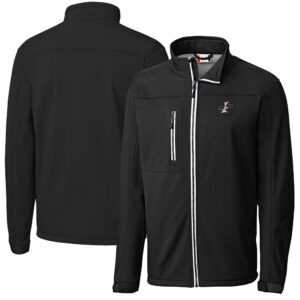Men's Cutter & Buck  Black Albuquerque Isotopes  Clique Telemark Eco Stretch Softshell Full-Zip Jacket