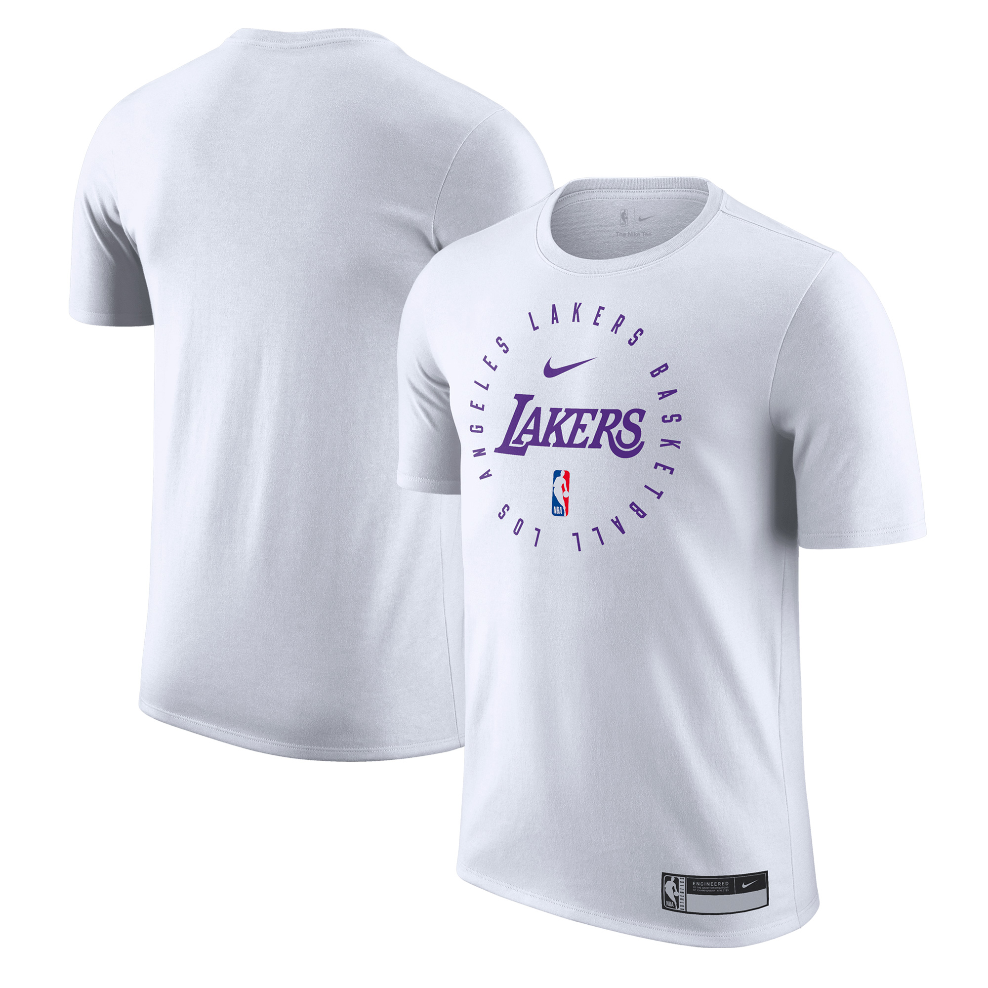 Men's Nike White Los Angeles Lakers 2024/25 Legend On-Court Practice Performance T-Shirt