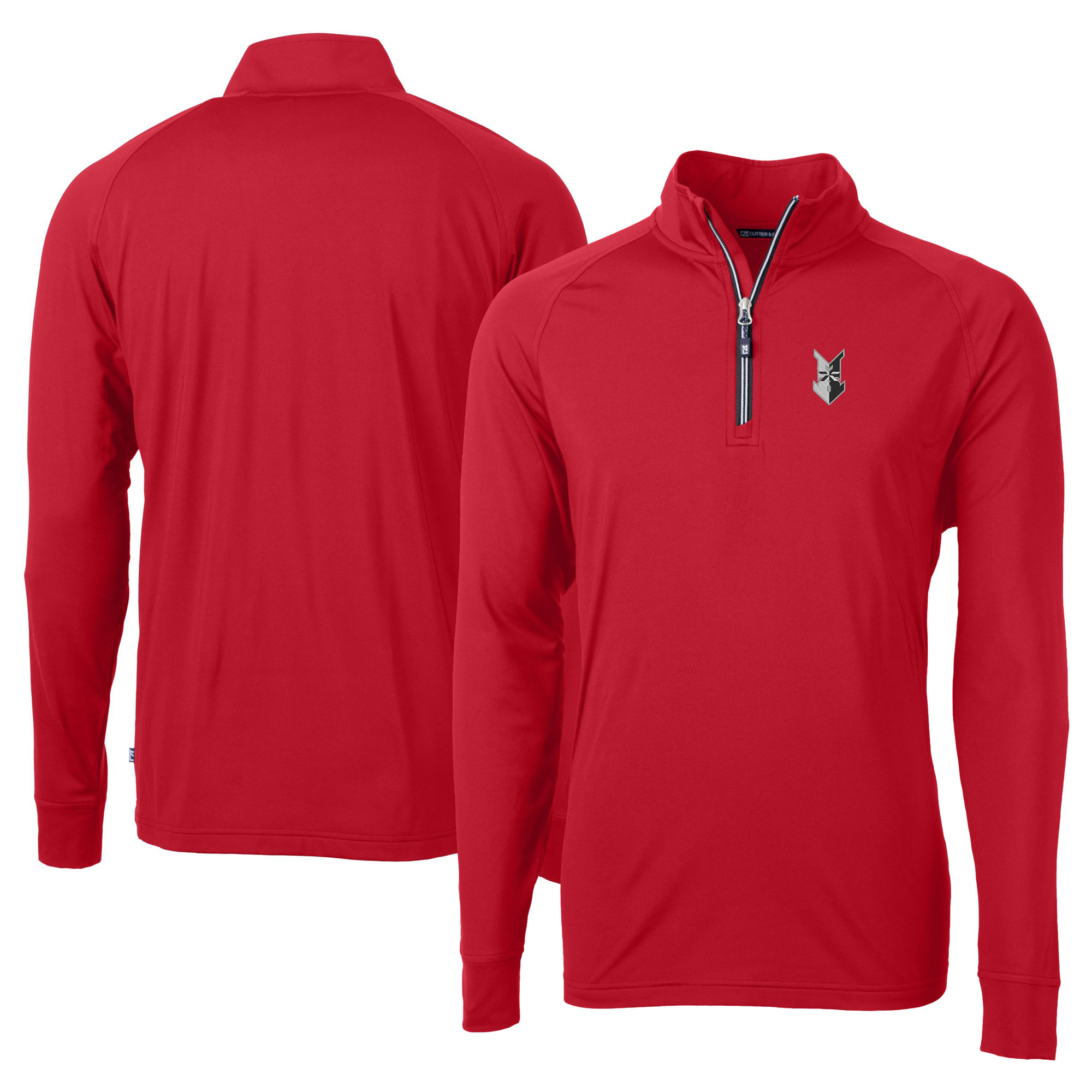 Men's Cutter & Buck Red Indianapolis Indians Adapt Eco Knit Stretch Recycled Big & Tall Quarter-Zip Pullover Top
