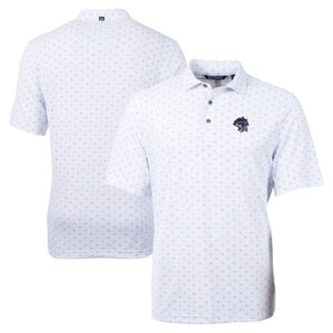 Men's Cutter & Buck White Binghamton Rumble Ponies Big & Tall Virtue Eco Pique Tile Print Recycled Polo